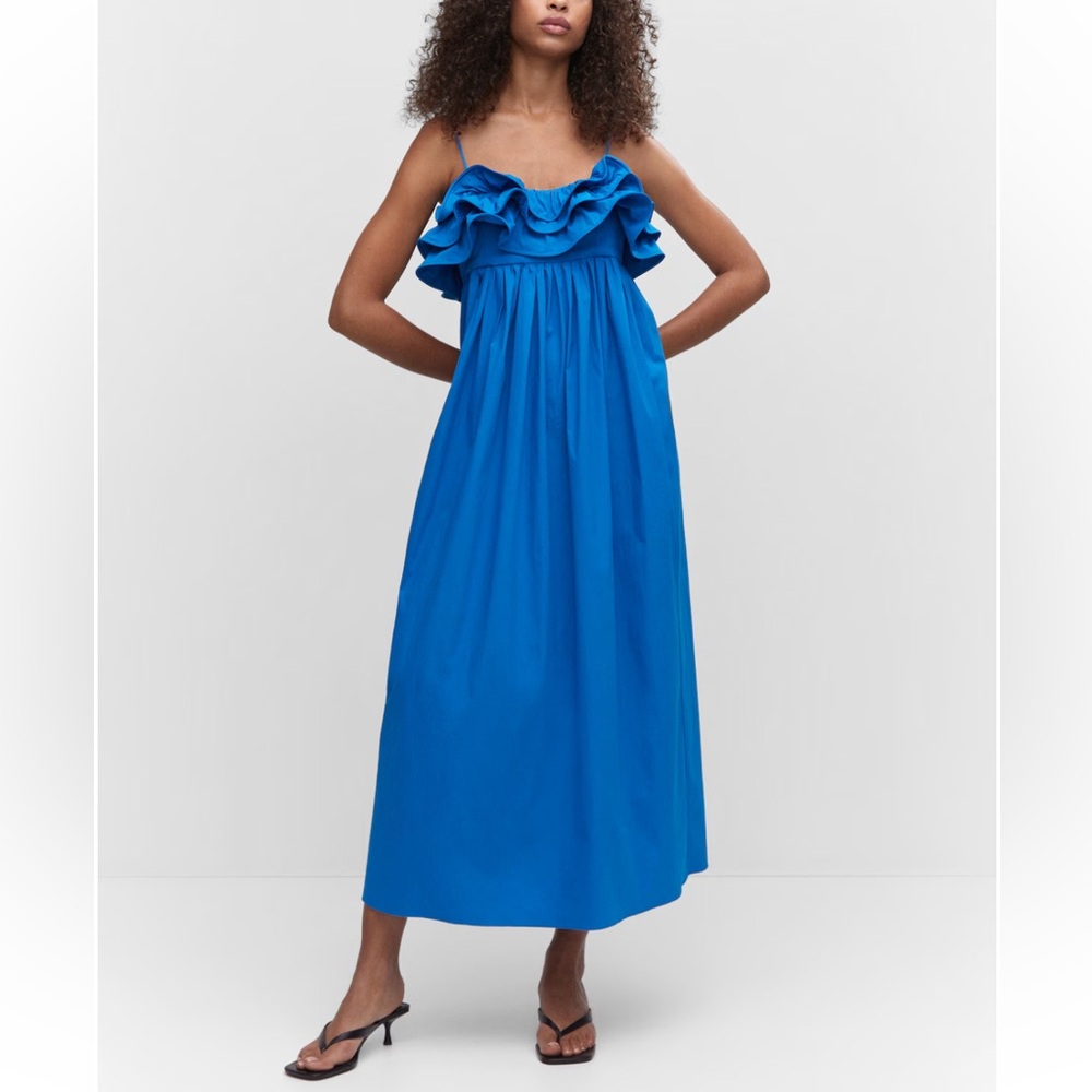 Mango | Long Dress with Ruffles - Picture 2 of 7